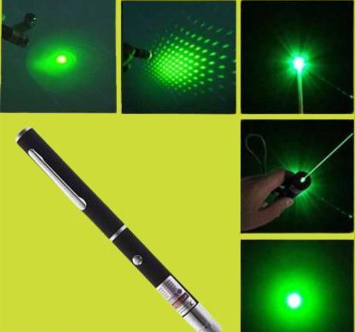 Lambent rechargeable green laser pointer