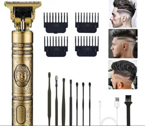 lambent Hair Beard Trimmer For Men Fully Waterproof Trimmer 120 min Runtime 5 Length Settings  (Gold)