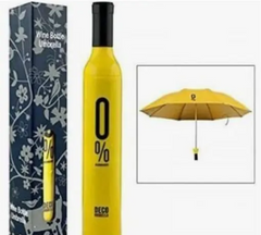 lambent Double Layer Folding Portable Wine Bottle Umbrella With Cover Or UV Protection Umbrella  (Blue)