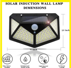 lambent Outdoor 100LED Waterproof Security Wall Light For Garden yard Fences Farm Solar Light Set