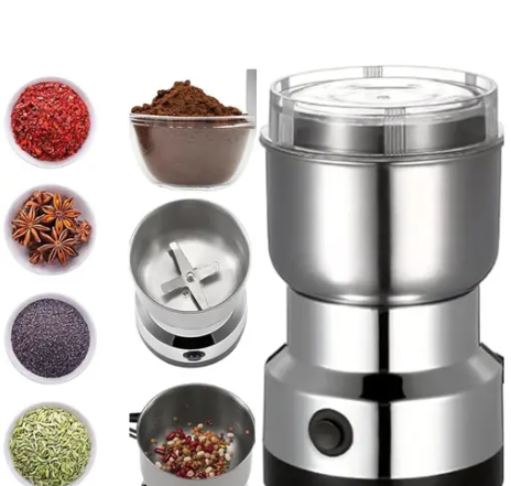 lambent Higher the Wattage, tougher the Juicing/Grinding 200 W Mixer Grinder  (Nima japan 225 W,24000 RPM Mini Stainless Steel Spice Nuts Grainder For Kitchen | 1 Jar | Silver)